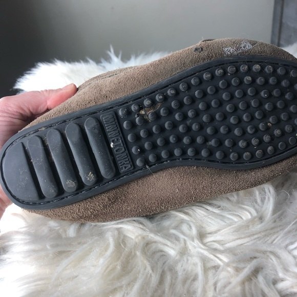 Minnetonka 6.5 suede leather moccasins slip on - Picture 5 of 6
